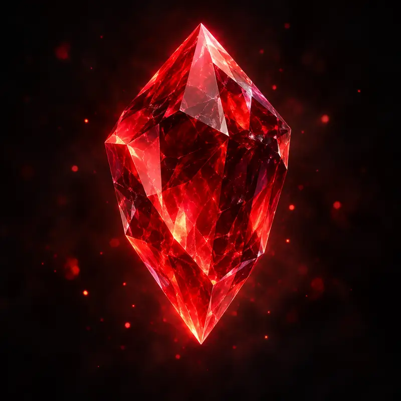 Red gemstone illustration